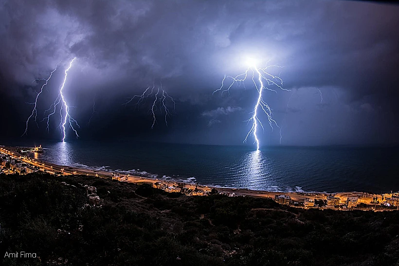 סופת הברקים בחיפה