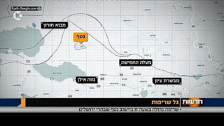 השריפות ביישוב נטף ליד ירושלים