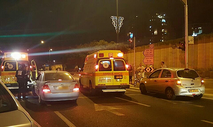 זירת התאונה בכביש 40