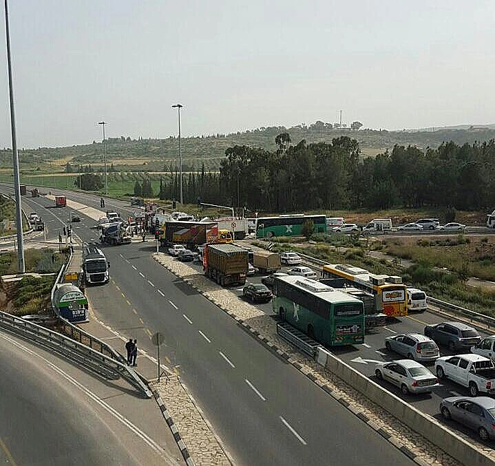 זירת התאונה בצומת גולני