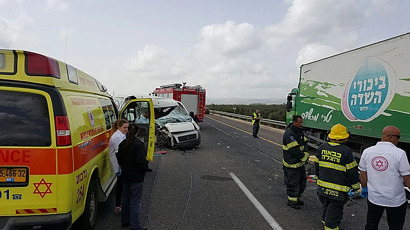 תאונת דרכים בכביש 65, סמוך לעפולה, בה נהרג גבר כבן 40