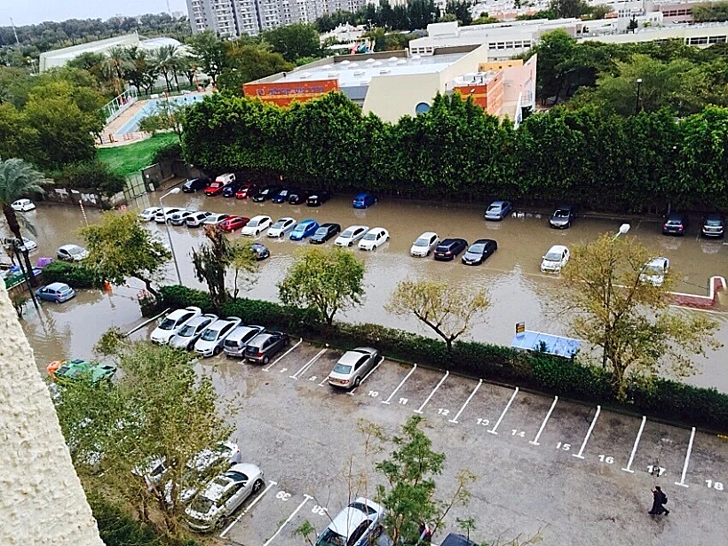 הצפה בקרית מוצקין בעת סערת חורף