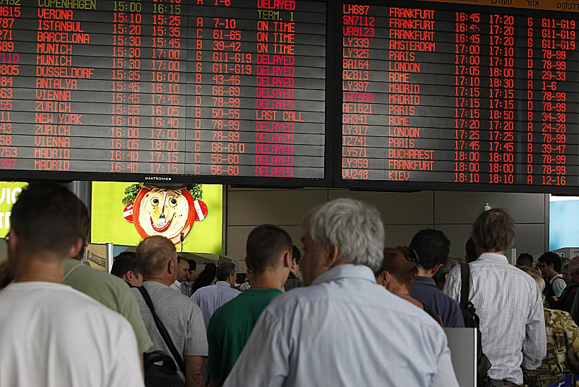 לוח טיסות בנמל התעופה בן גוריון