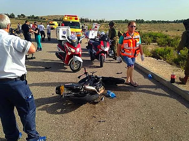 תאונת אופנועים סמוך לבית אריה