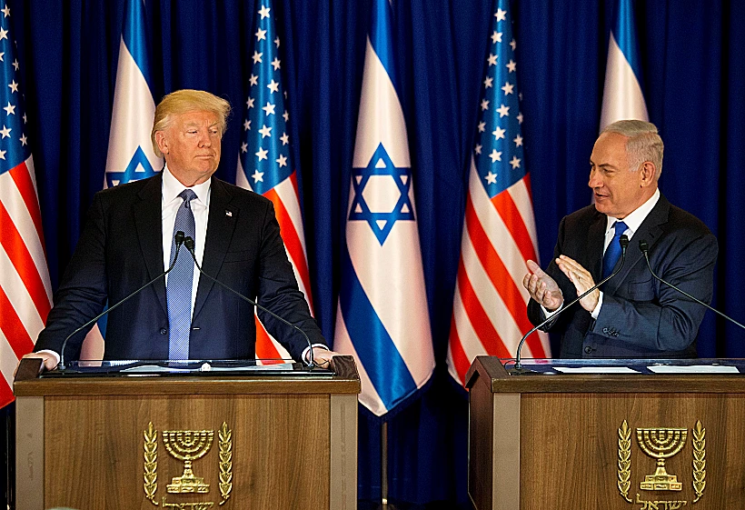 טראמפ ונתניהו בהצהרה משותפת במעון ראש הממשלה