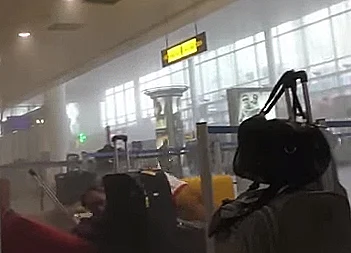 תיעוד מנמל התעופה בבריסל, השניות שאחרי הפיגוע