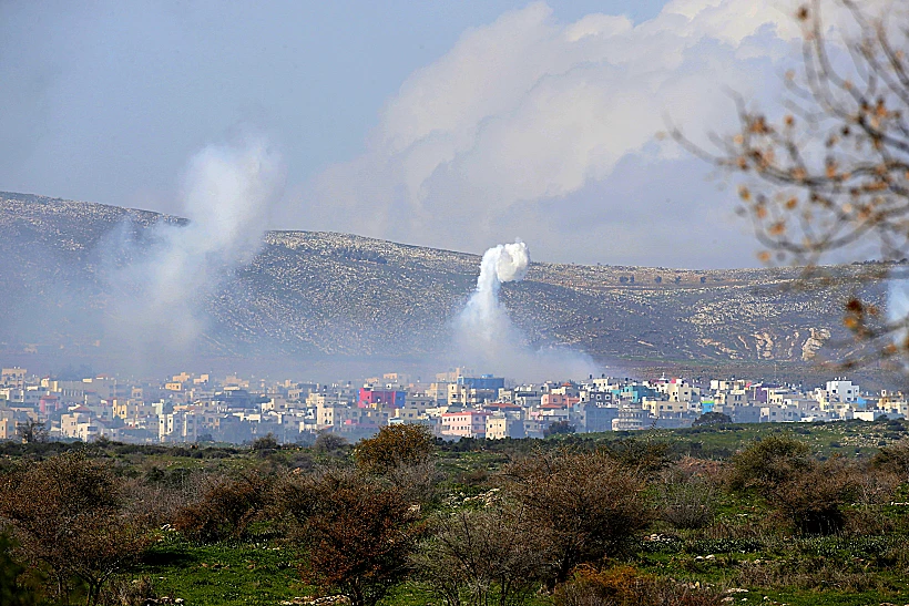 ירי ארטילריה לעבר דרום לבנון