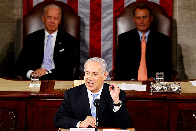 בנימין נתניהו נואם בקונגרס האמריקני