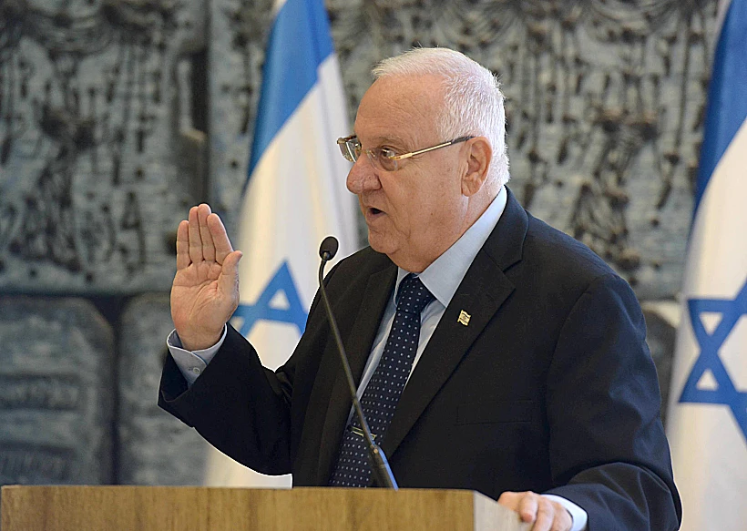 נשיא המדינה, ראובן ריבלין, נואם בבית הנשיא