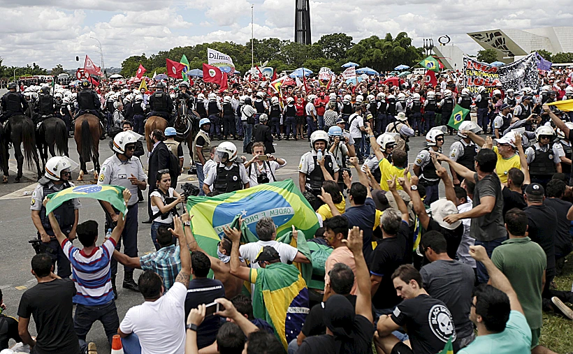 מהומות בהפגנה בברזיליה נגד ממשלת ברזיל