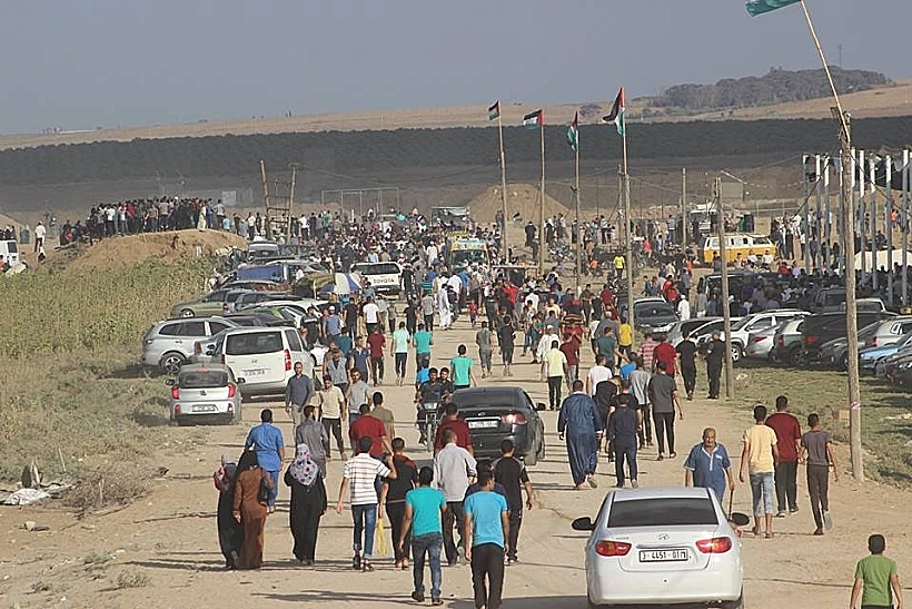 הפגנות בגבול הגדר ברצועת עזה, שבמהלכן החל ירי צלפים לעבר כוח צה