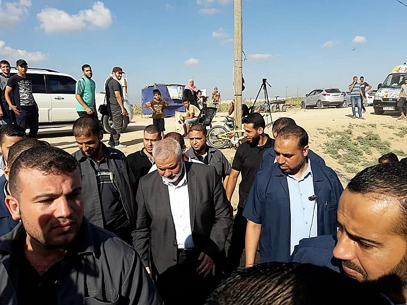 הנייה מגיע למוקד ההפגנות על גדר הגבול