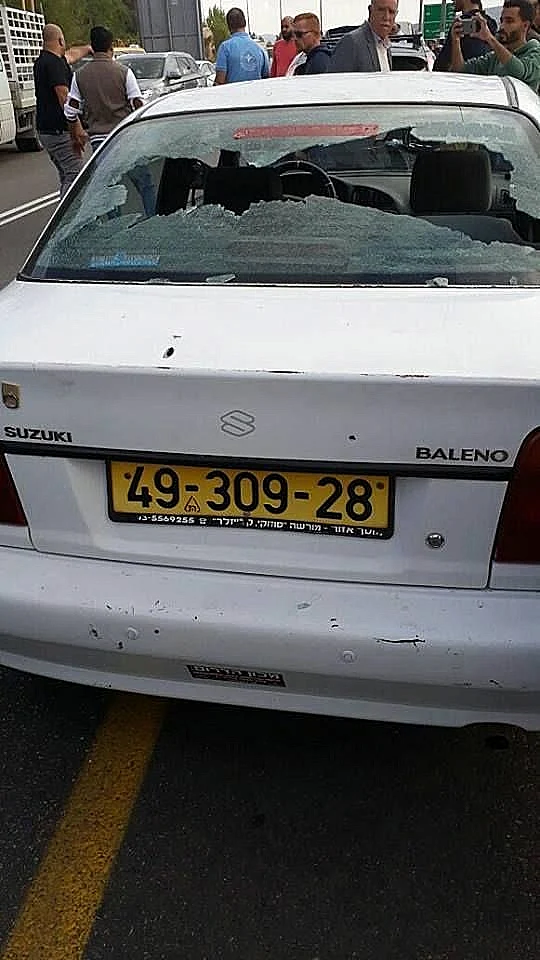 רכב הסוזוקי איתו ניסה מחבל לבצע פיגוע דריסה