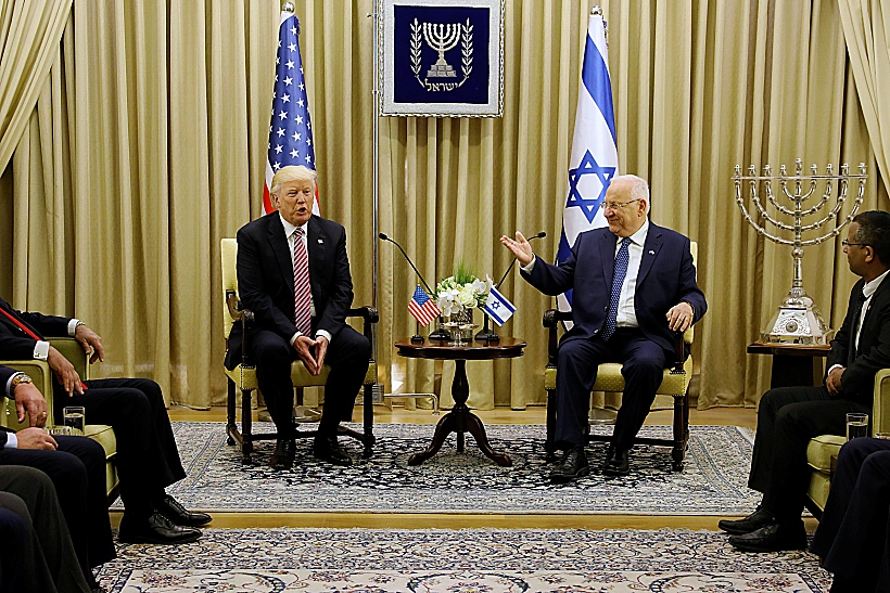 הנשיא טראמפ והנשיא ריבלין בביקור בבית הנשיא בירושלים