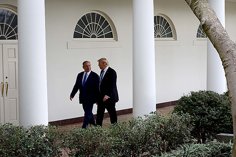 פגישת ראש הממשלה נתניהו הנשיא טראמפ עם בבית הלבן