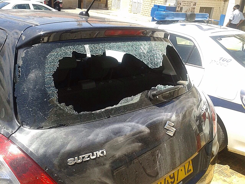 נזק שנגרם לרכב של קצין צה