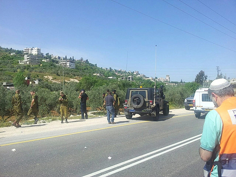האזור בו נדקר הישראלי בצומת שילה
