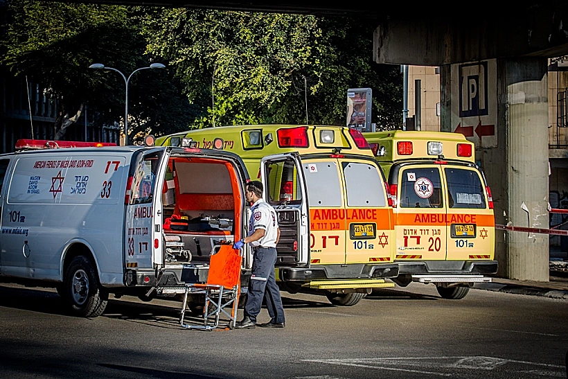 זירת הפיגוע בגשר מעריב בתל אביב