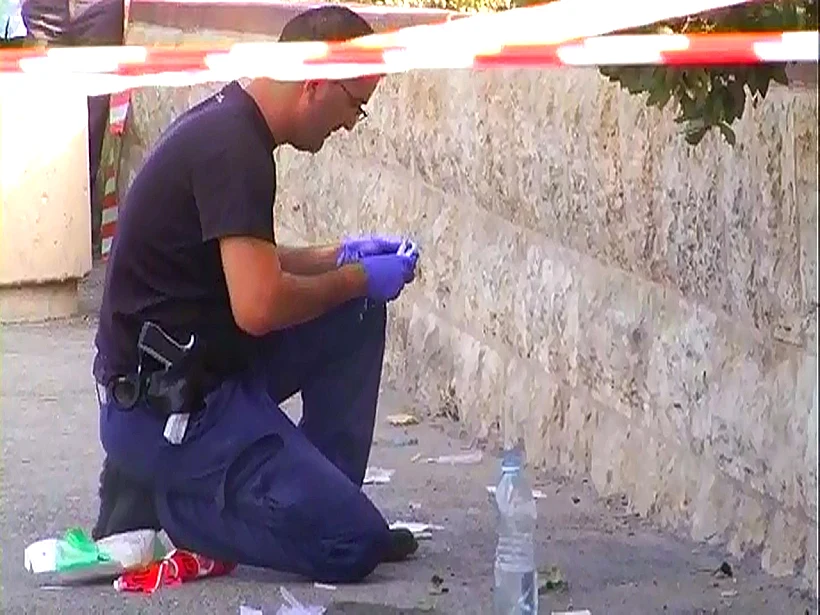 זירת פיגוע ירי בהר הצופים בירושלים