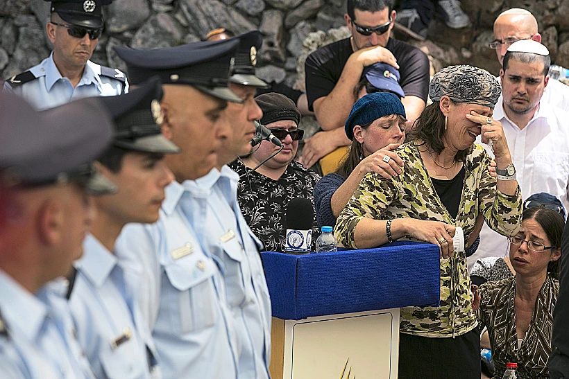 הלווייתו של סגן ניצב ברוך מזרחי, שנהרג בפיגוע ירי בהר חברון