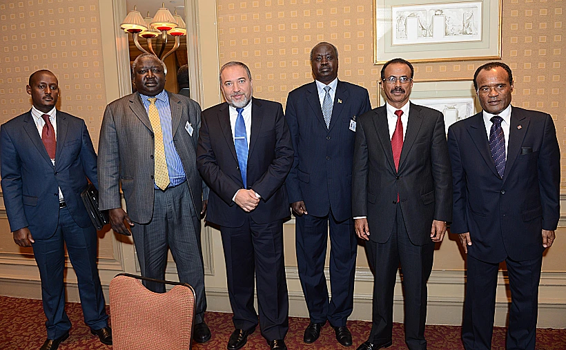 ליברמן עם שרי החוץ של אתיופיה, דרום סודן ואוגנדה