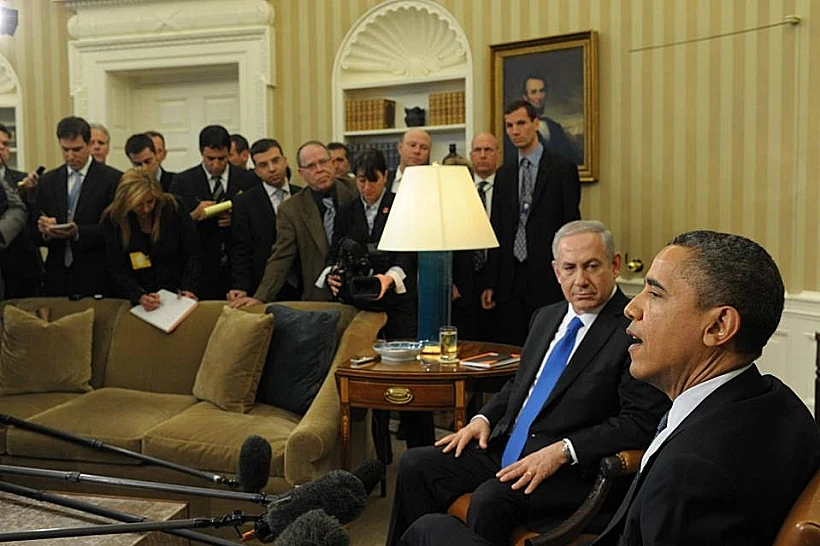 אובמה ונתניהו בבית הלבן