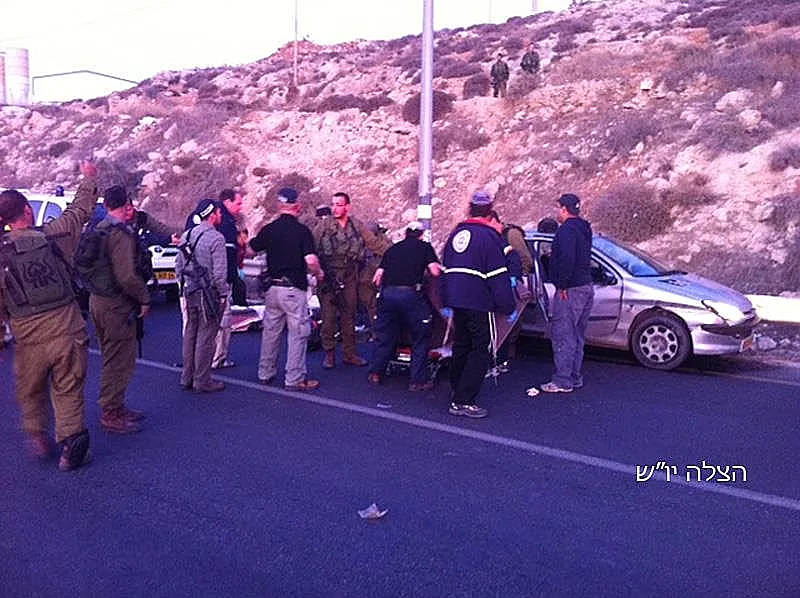 רכב שנפגע מירי צה