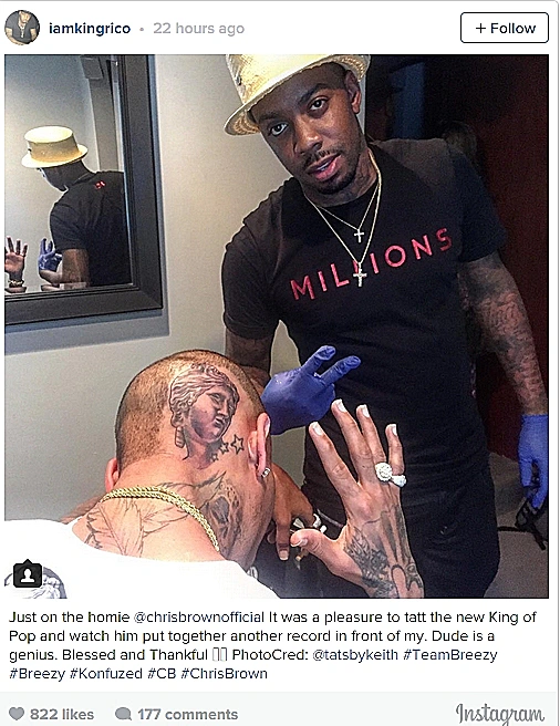 כריס בראון והקעקוע החדש