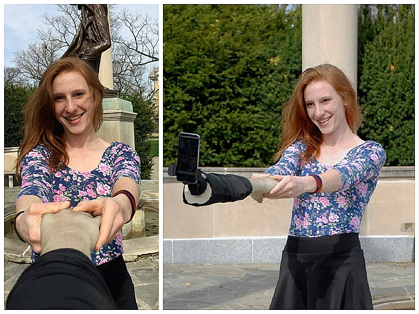 מוט סלפי בצורת יד