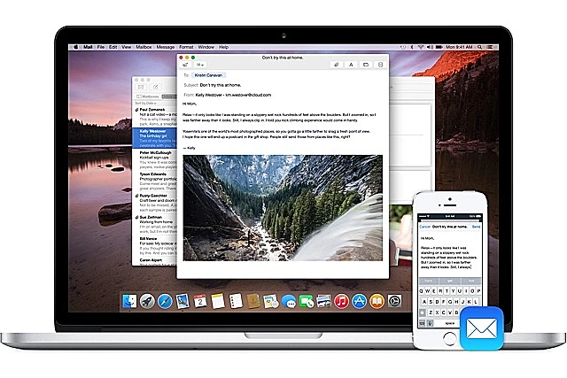 הסנכרון בין מוצרי אפל, מגיע בצורת שיפור משמעותי בתכנת המייל