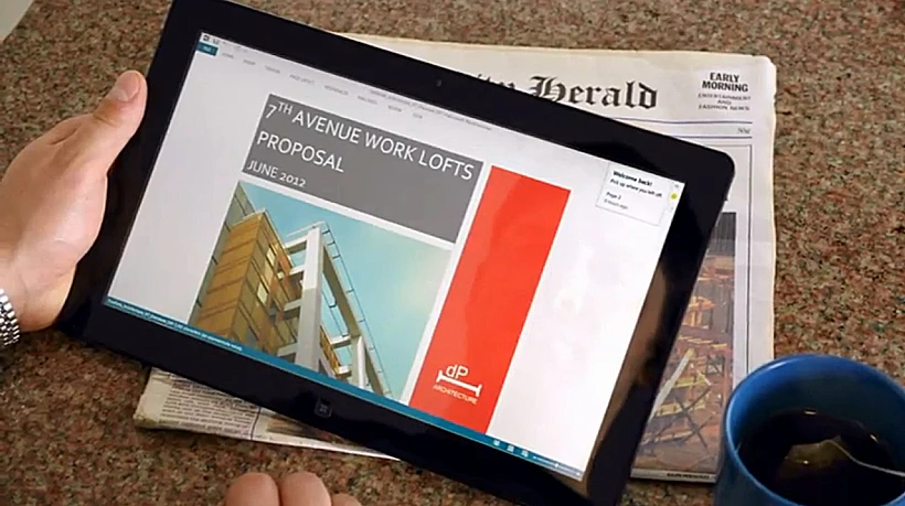 אופיס 15 - מתוך סרטון שיווקי של מיקרוסופט