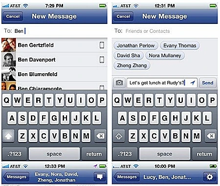 אפליקציית סמס של פייסבוק