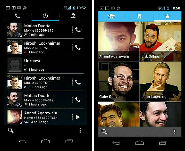 צילומי מסך של android