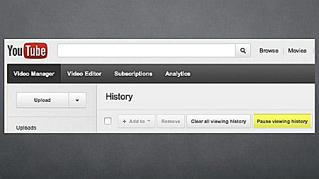 לקראת שינוי המדיניות של גוגל: לעצור את ההיסטוריה של יוטיוב