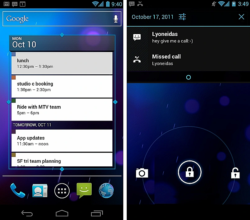 צילומי מסך של android