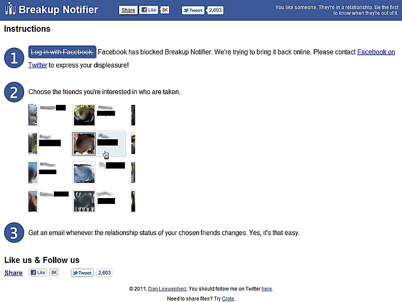 Breakup Notifier - לא זמין