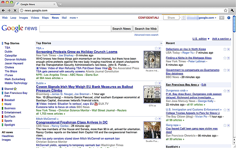 צילומסך של הרשת החברתית של גוגל, Google +1