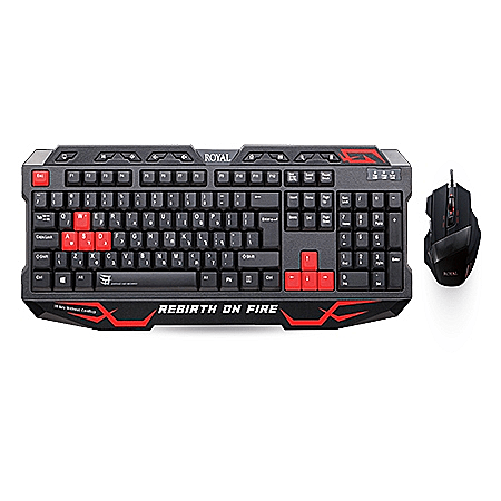 סט מקלדת עכבר אוזניות ורמקולים