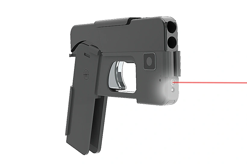 אקדח אייפון עם כוונת לייזר