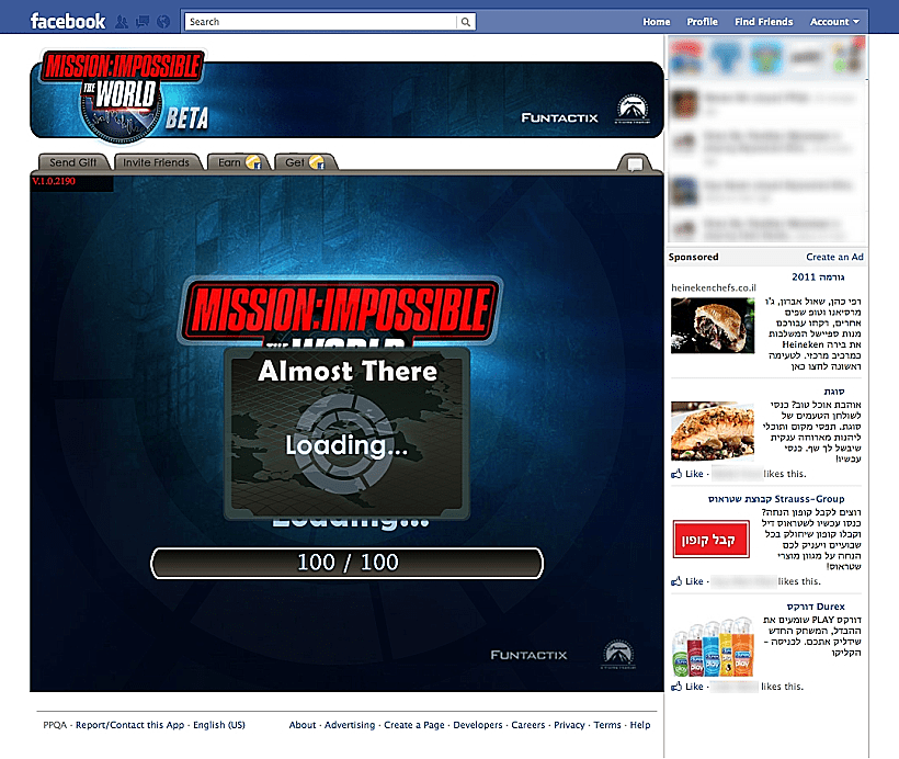 צילום מסך של הבטא הסגורה של Mission: Impossible - The World