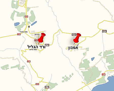 מפת איזור הצפון