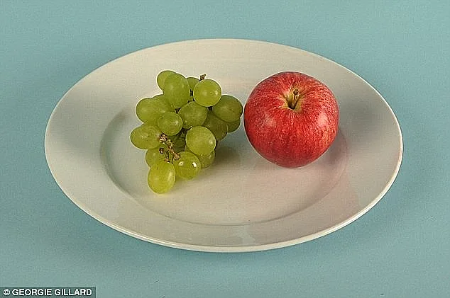 תפוח וחופן ענבים = 100 קלוריות(דיילי מייל)