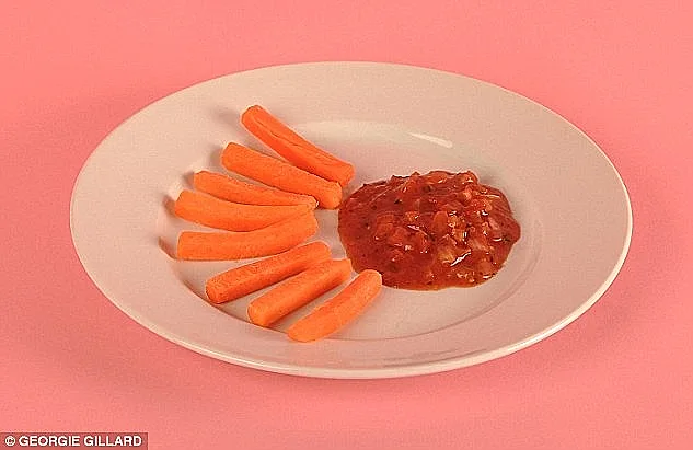 8 מקלות גזר עם רוטב סלסה = 100 קלוריות(דיילי מייל)