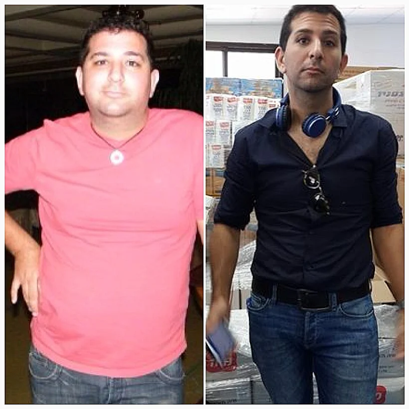 לפני ואחרי: דודי ירד 32 קילוגרמים