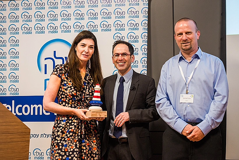 מימין נועם לאוטמן יור קרן לאוטמן  מומו מהדב מנכל מעלה ורונית פישמן אופיר קבוצת פישמן