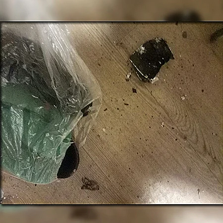 סוללת המכשיר ה- V10 LG  אחרי שהתלקחה