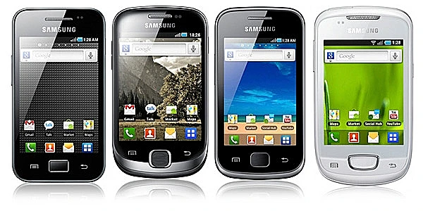 Samsung Galaxy Ace, Galaxy Fit, Galaxy Gio and Galaxy mini