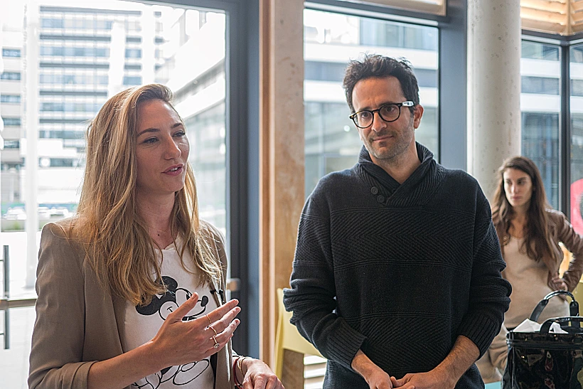 מיכל אנסקי ורועי חמד ביום הפתיחה