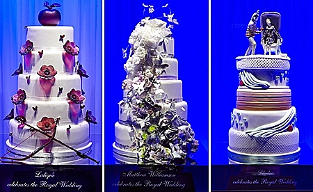 תערוכת עוגות חתונה בהשראת החתונה של וויליאם ודייט. הרודס - אנגליה