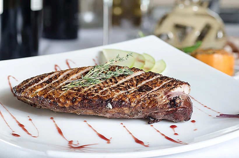 חזה אווז מעושן, מסעדת אחוזת שלומית